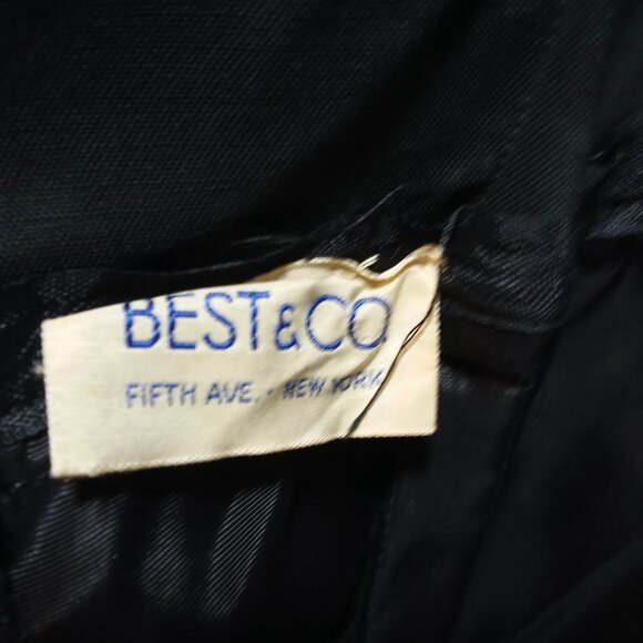 1950's Black Rayon Velvet Bodice Dingle Ball Dress by Best & Co, 5th Ave - Picture 5 of 10